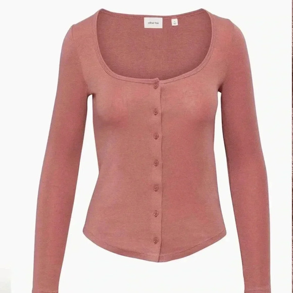 Aritzia Wilfred Free ‘Effie’  Long-sleeve Button Down Cardigan Top Size Small - Picture 2 of 12